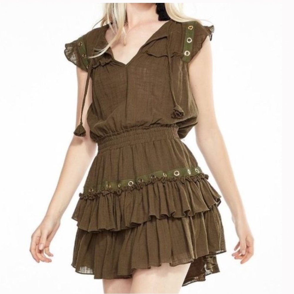 MISA LA Olive Green Dress Size Medium